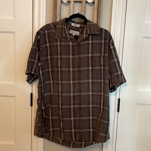 Men’s Eighty Eight Short Sleeve Brown Button Down